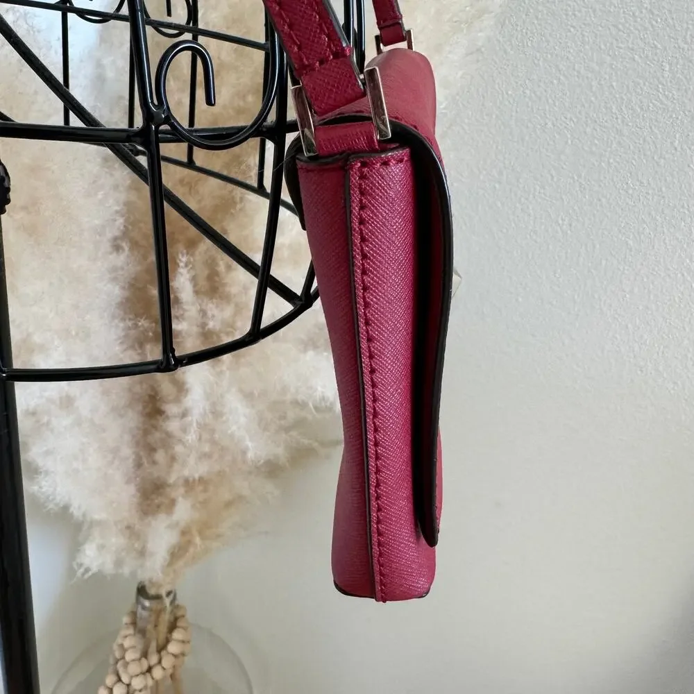 Kate Spade Red Leather Newberry Lane Crossbody Bag-Preppy/Glam